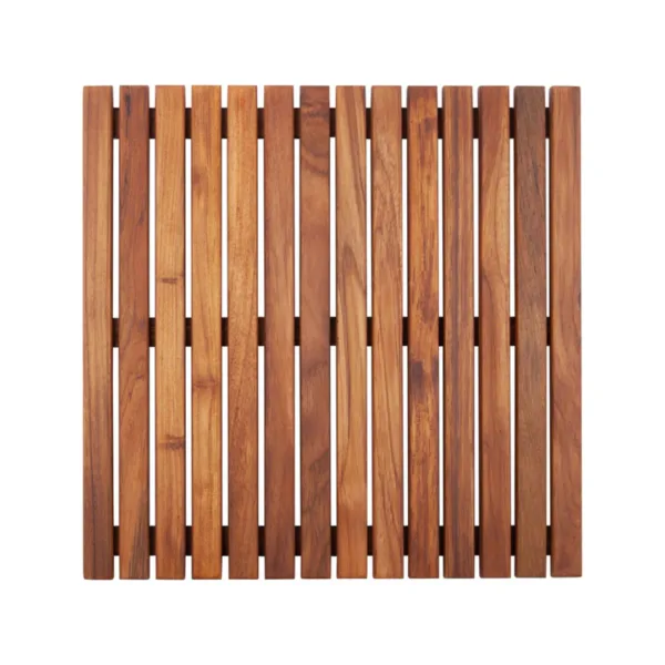 Bu görselde, 60x60 cm ölçülerinde teak ağacından üretilmiş masif ahşap masa tablası yer alıyor. Ürün, doğal rengi ve düzgün çizgileriyle modern ve zarif bir görünüm sunuyor.